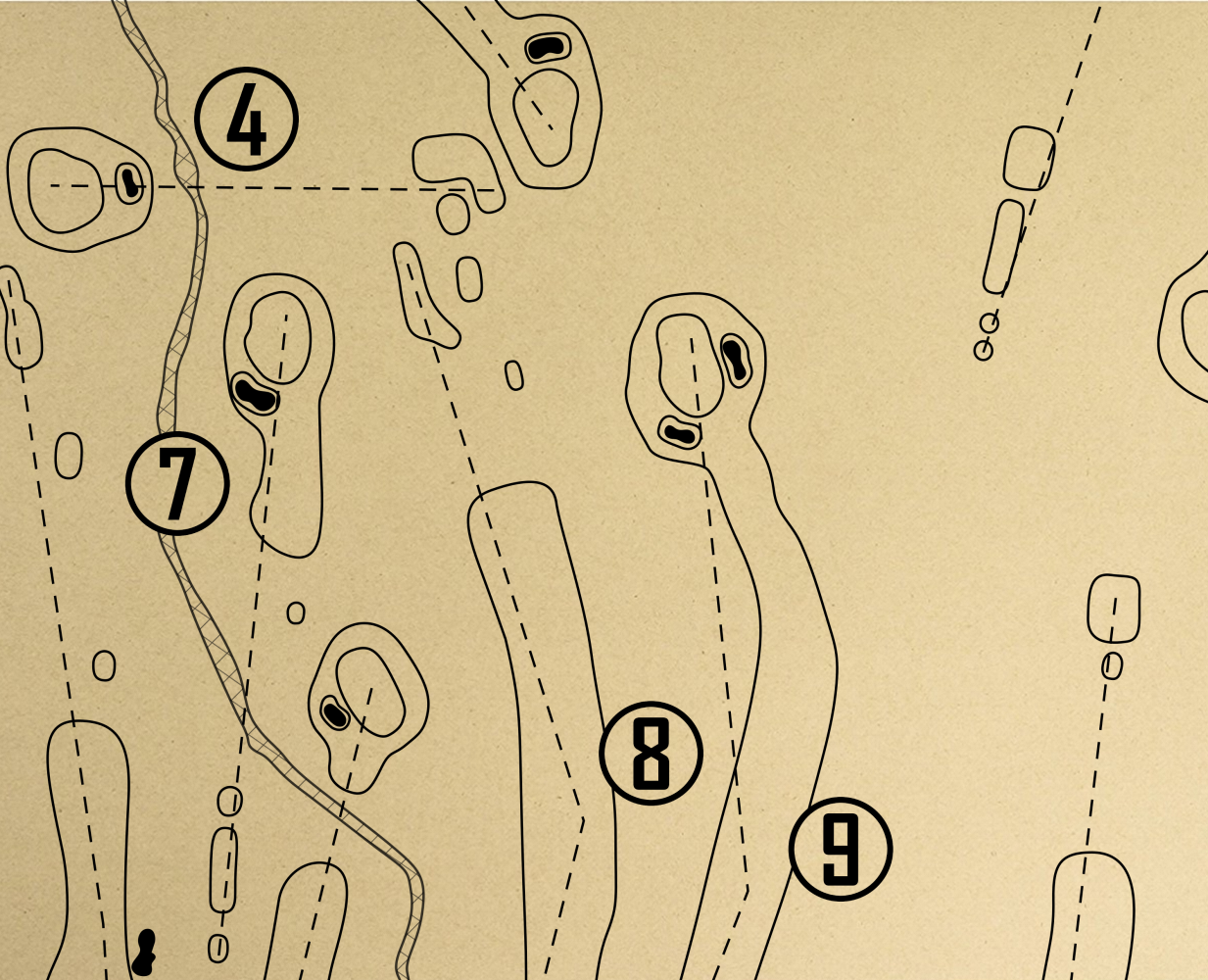 Twin Hills Golf & Country Club Outline (Print)