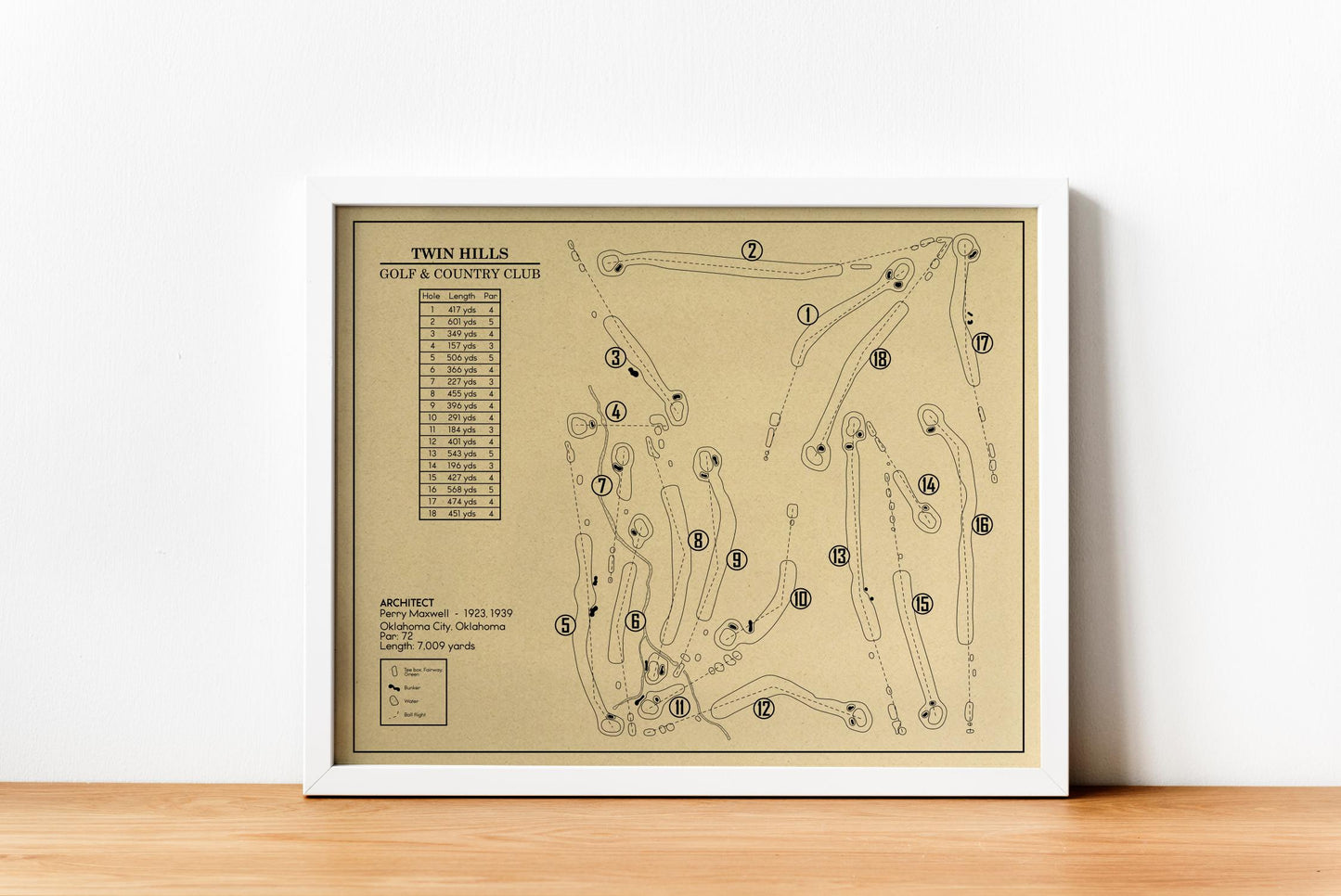 Twin Hills Golf & Country Club Outline (Print)