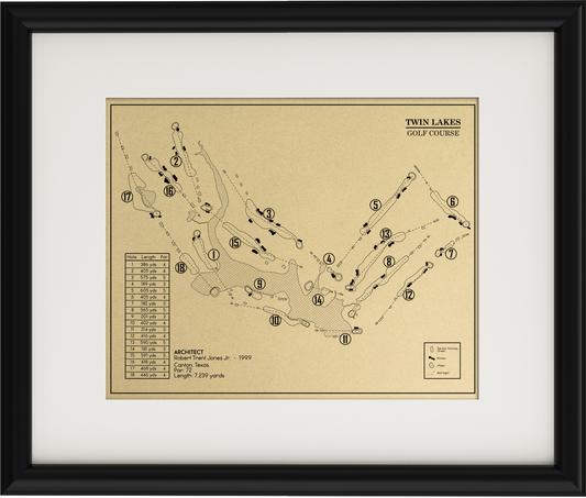 Twin Lakes Golf Course Outline (Print)