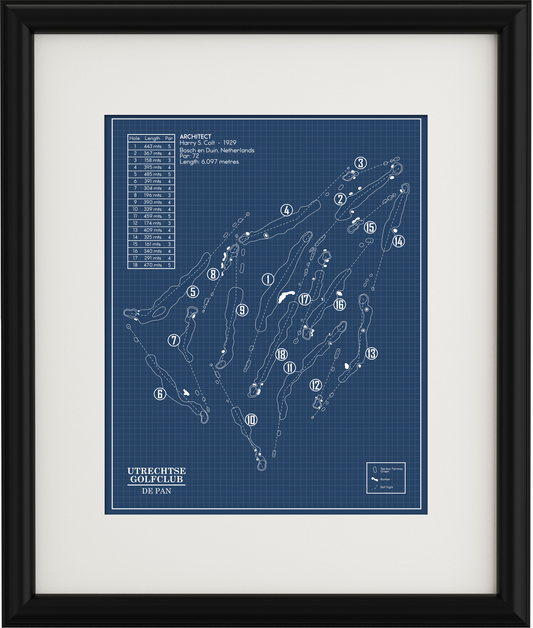 Utrechtse Golfclub De Pan Blueprint (Print)