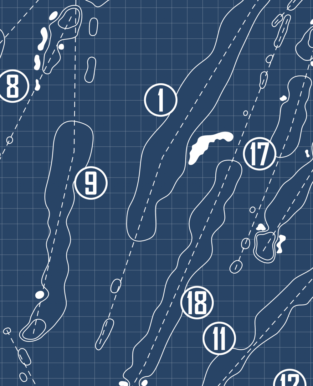 Utrechtse Golfclub De Pan Blueprint (Print)