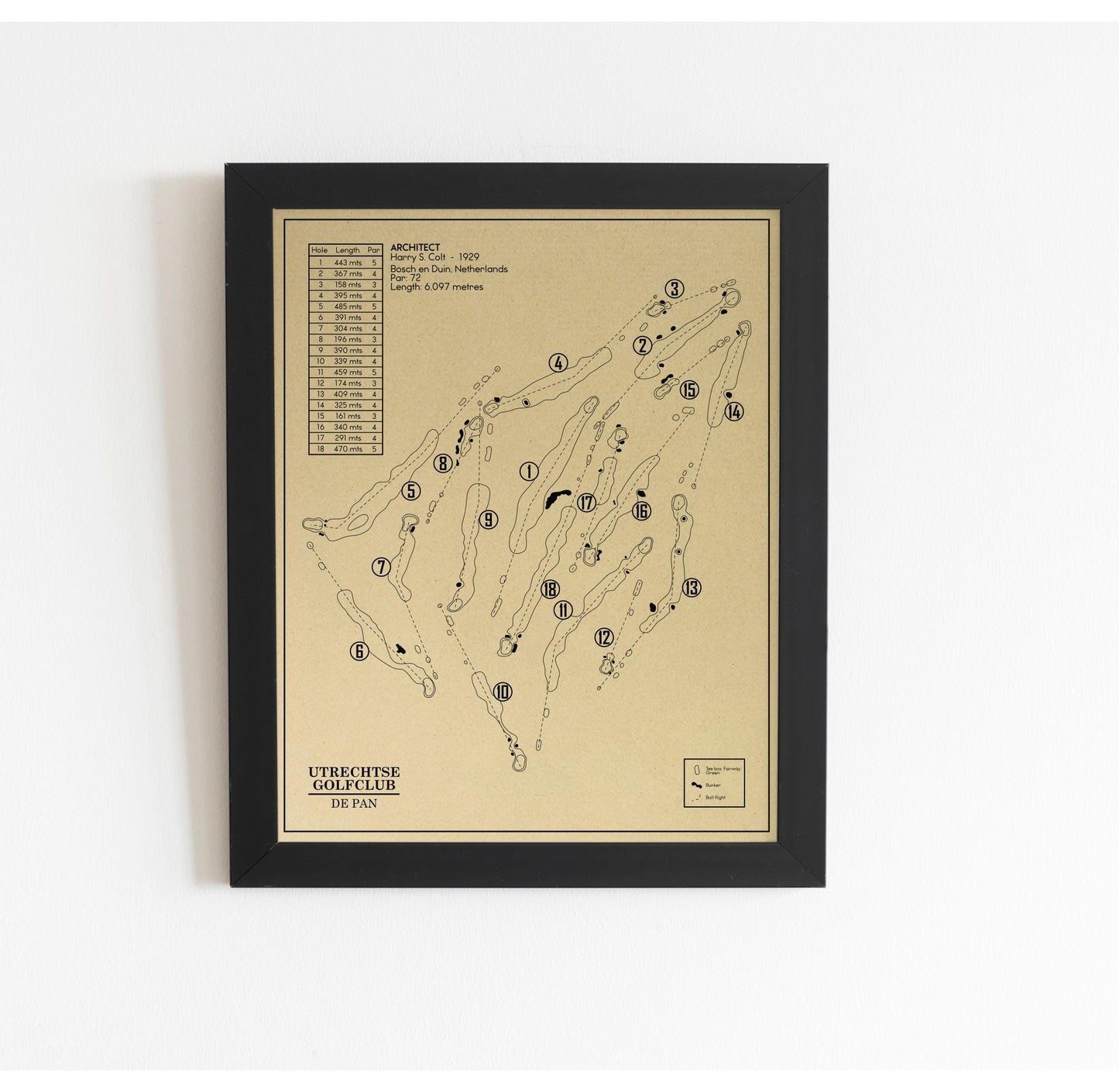 Utrechtse Golfclub De Pan Outline (Print)