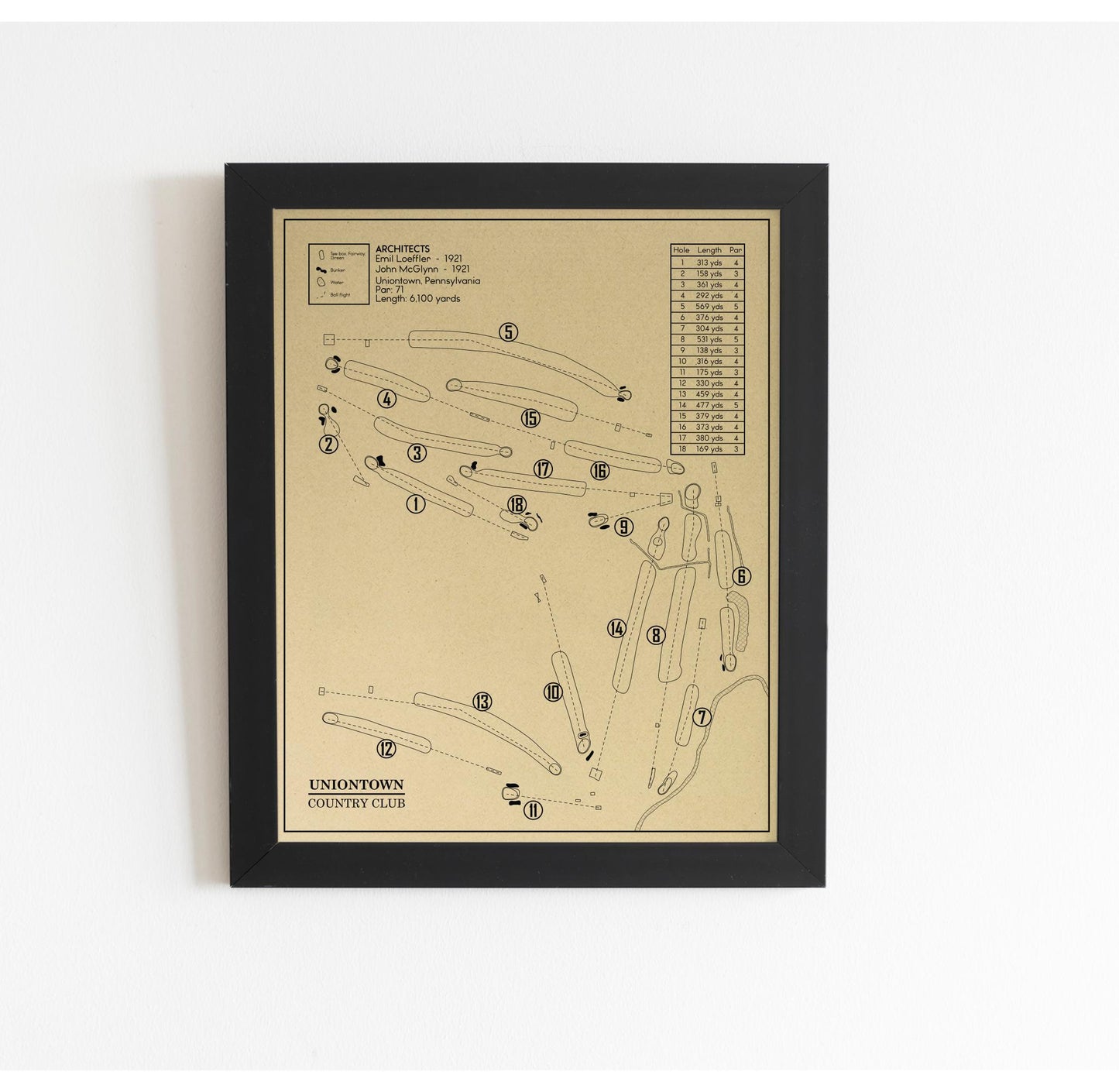 Uniontown Country Club Outline (Print)