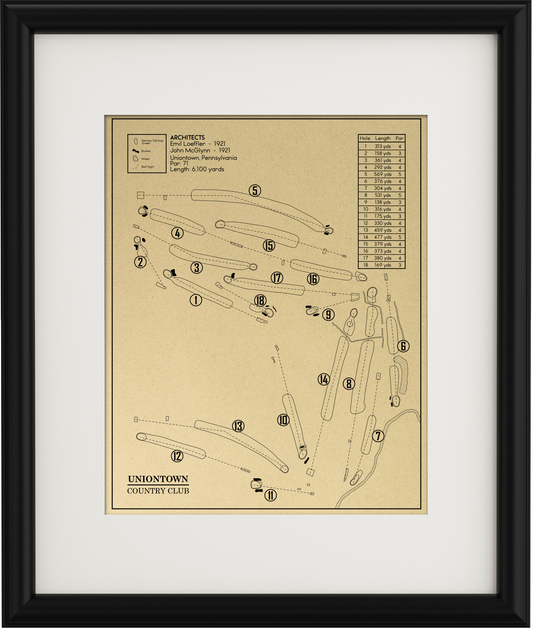 Uniontown Country Club Outline (Print)