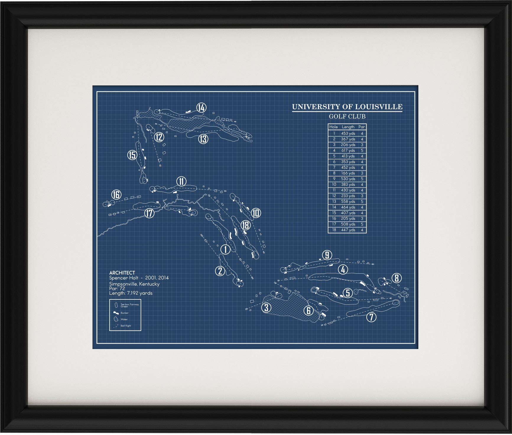 University of Louisville Golf Club Blueprint (Print) GolfBlueprints
