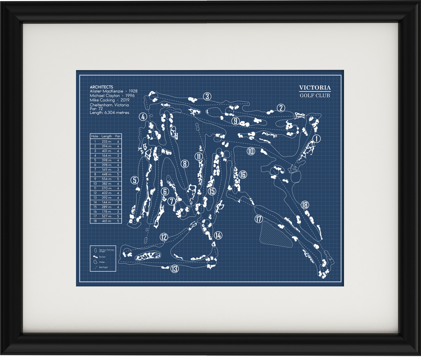 Victoria Golf Club Blueprint (Print)