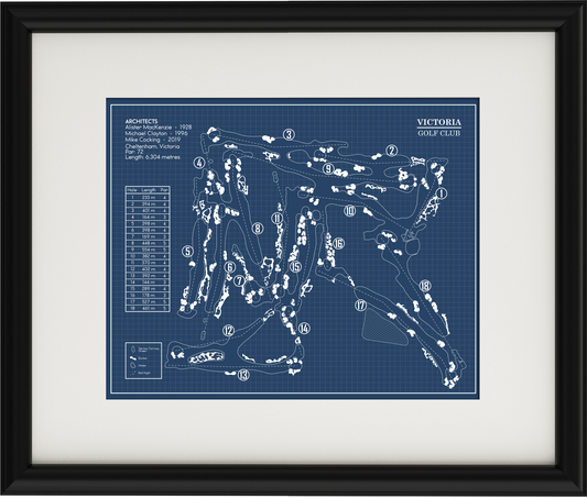Victoria Golf Club Blueprint (Print)