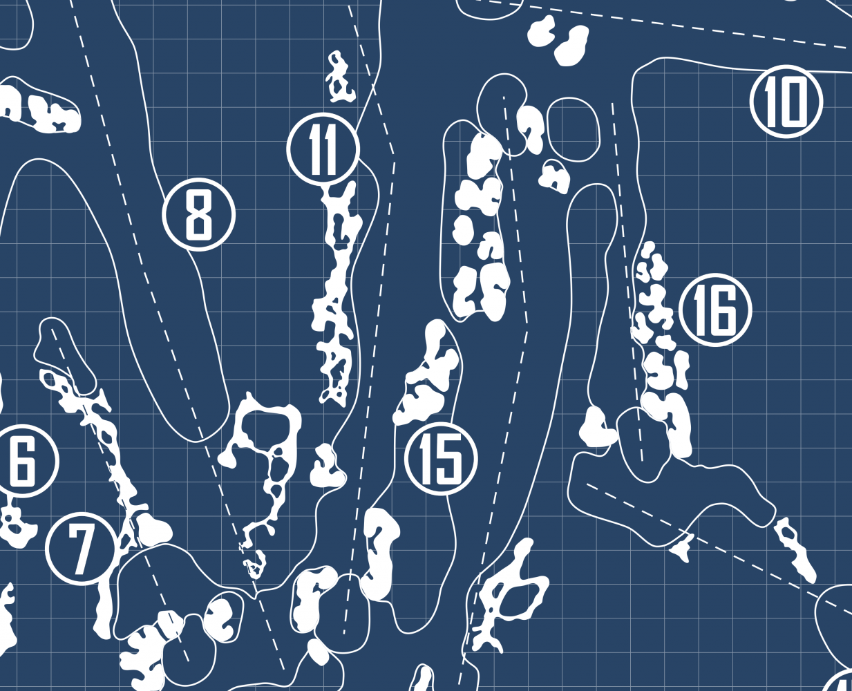 Victoria Golf Club Blueprint (Print)