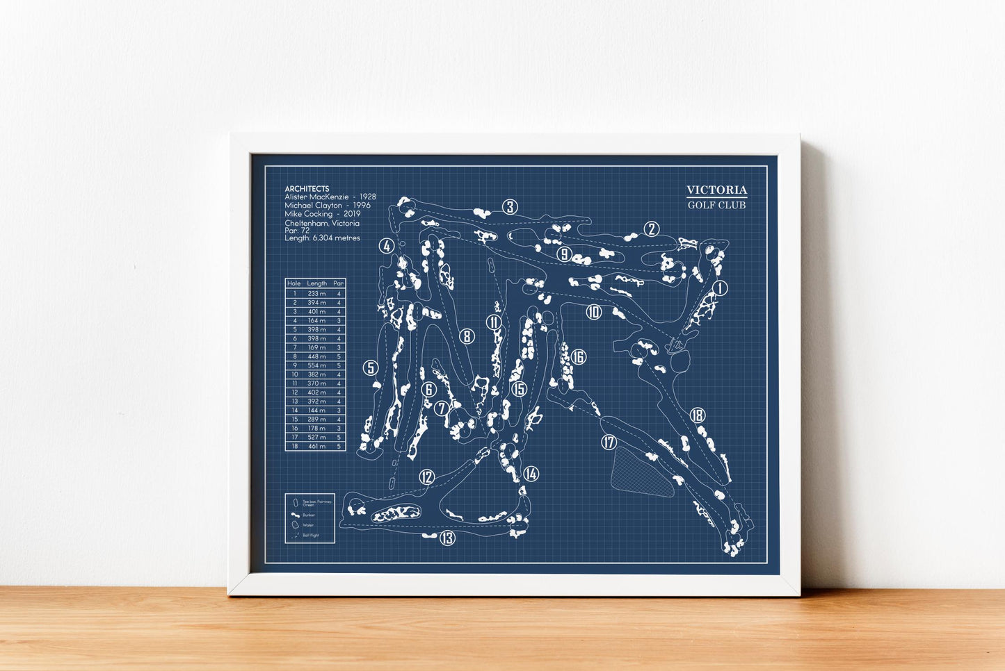Victoria Golf Club Blueprint (Print)