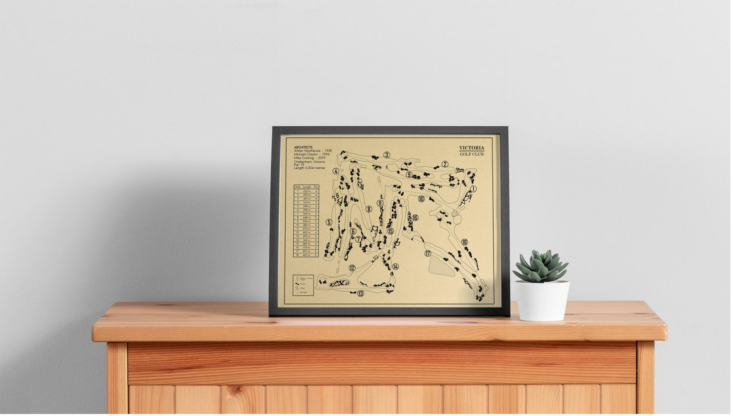 Victoria Golf Club Outline (Print)