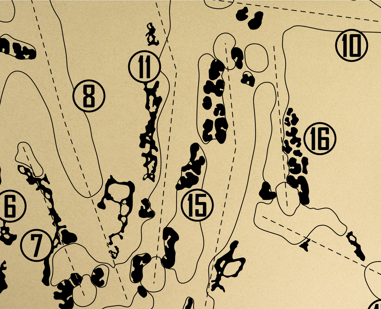 Victoria Golf Club Outline (Print)
