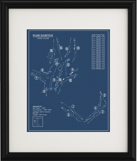 Wade Hampton Golf Club Blueprint (Print)