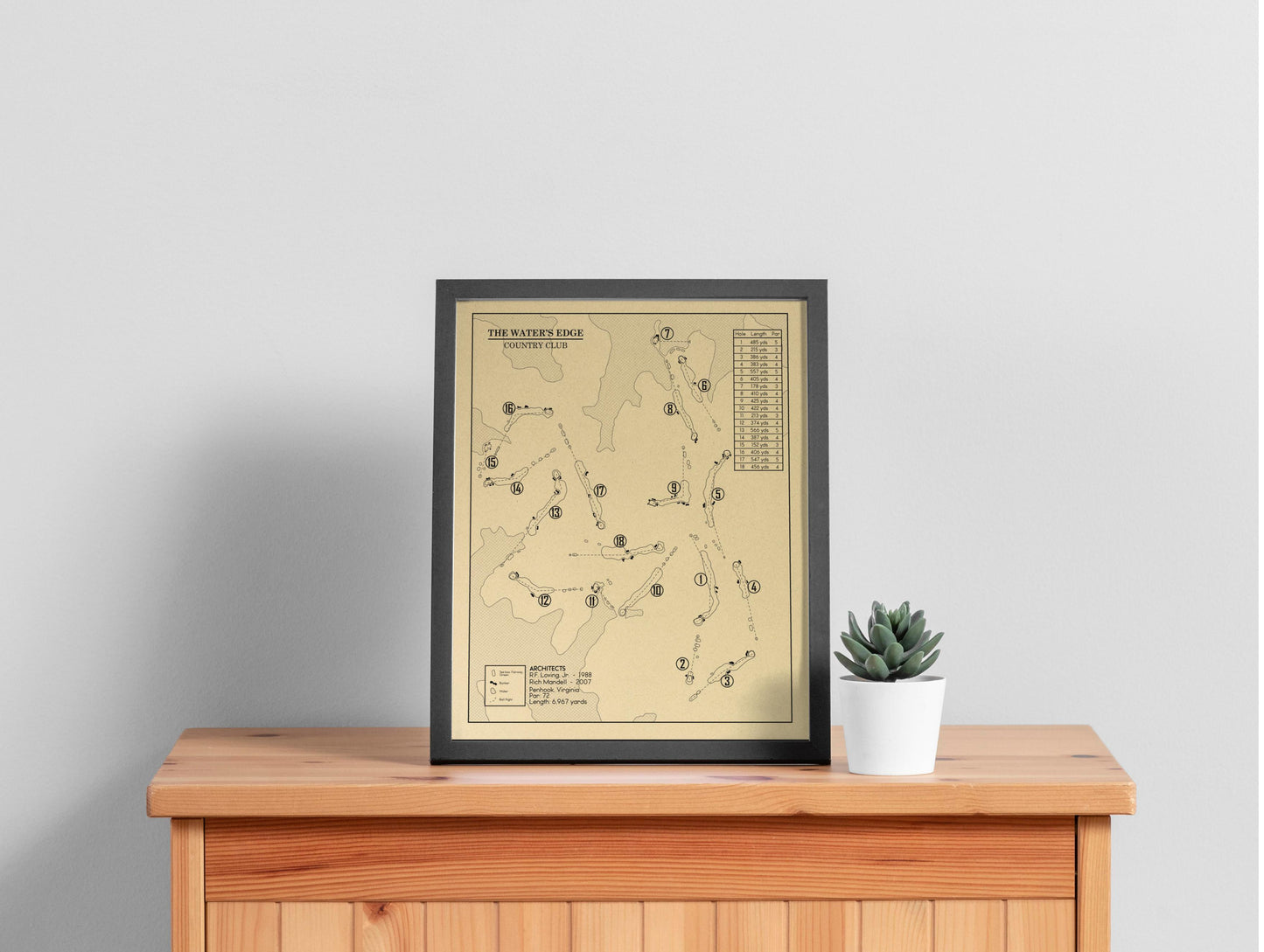 The Water’s Edge Country Club Outline (Print)