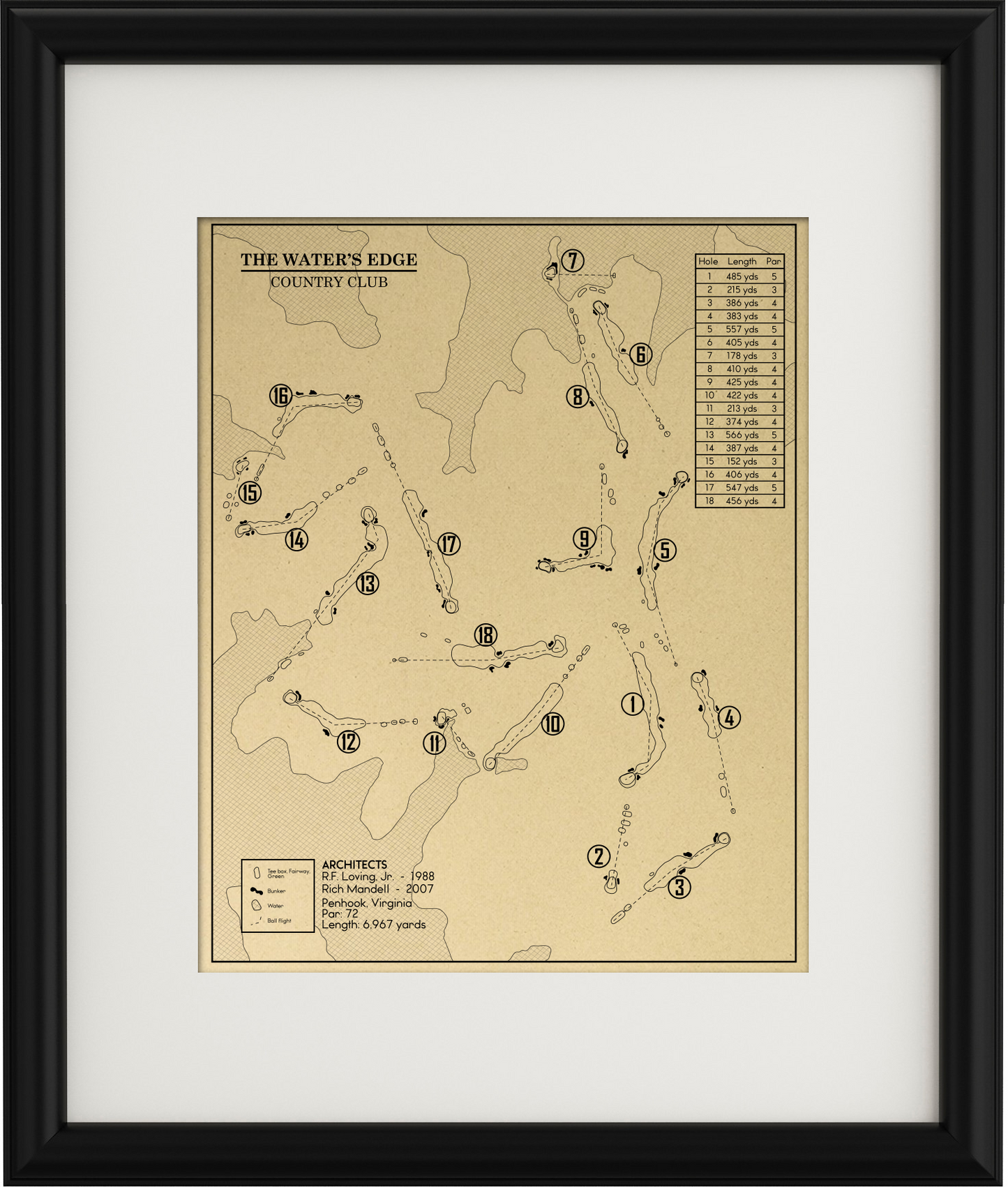 The Water’s Edge Country Club Outline (Print)