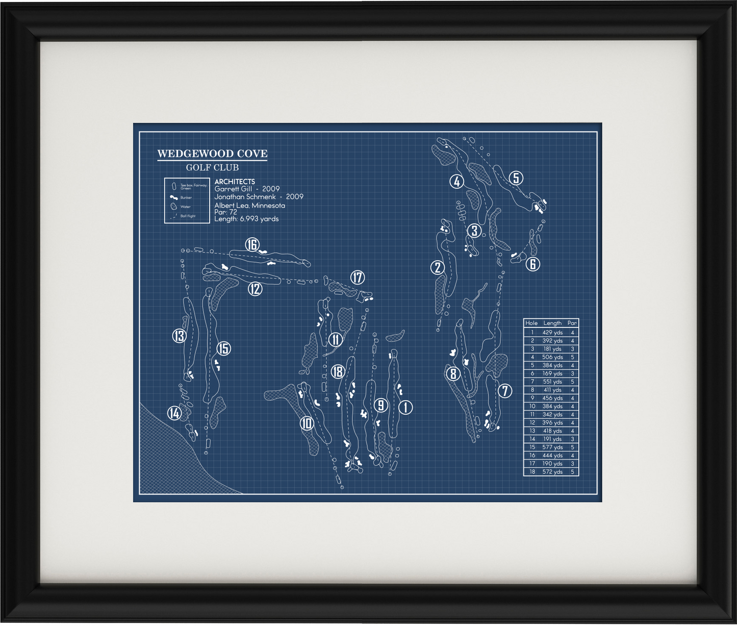 Wedgewood Cove Golf Club Blueprint (Print)