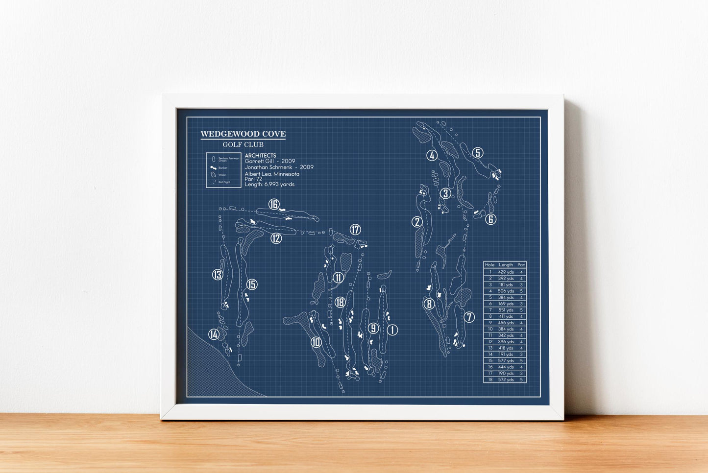 Wedgewood Cove Golf Club Blueprint (Print)