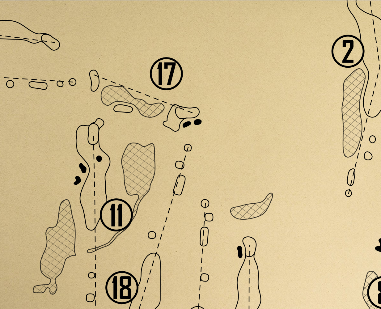 Wedgewood Cove Golf Club Outline (Print)