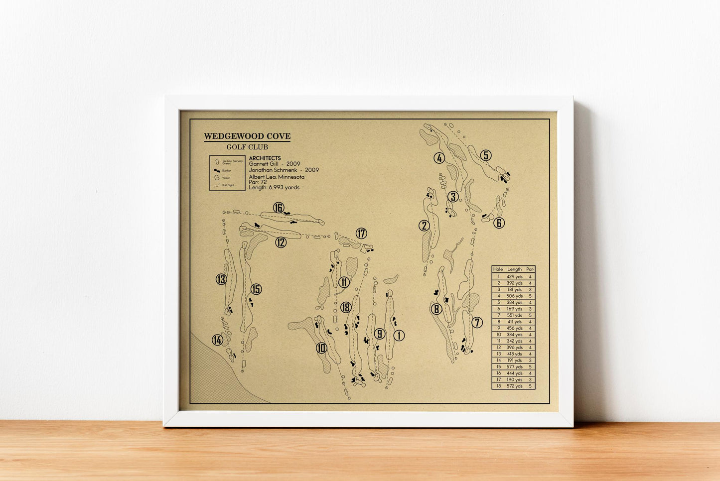 Wedgewood Cove Golf Club Outline (Print)