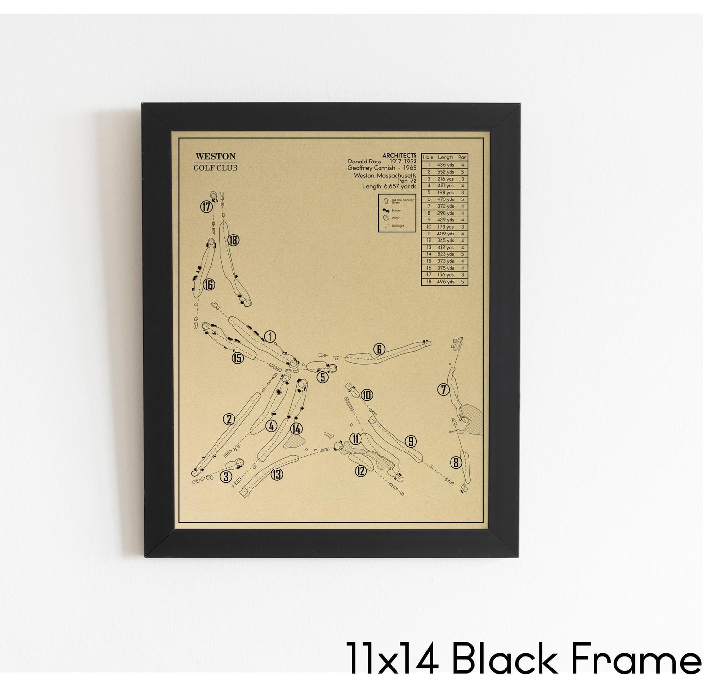 Weston Golf Club Outline (Print)