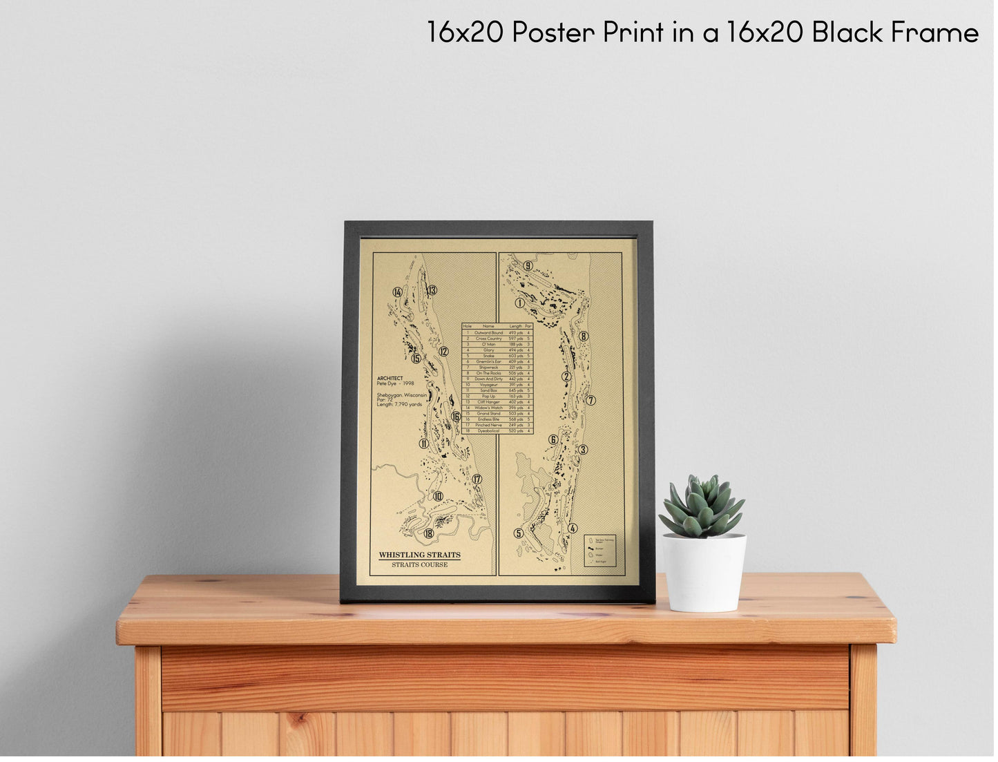 Whistling Straits - Straits Course Outline (Print)