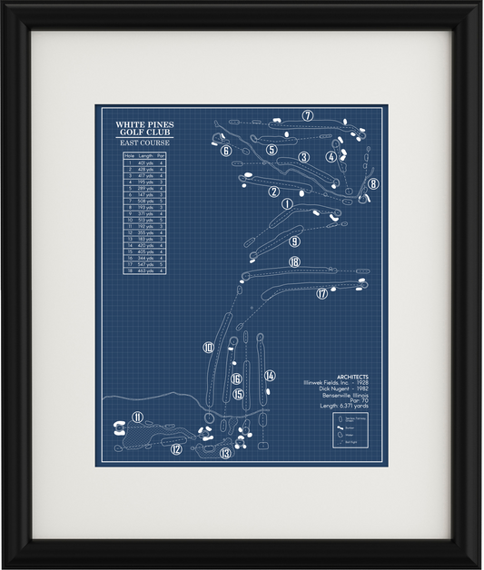 White Pines Golf Club East Course Blueprint (Print)