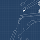 White Pines Golf Club East Course Blueprint (Print)