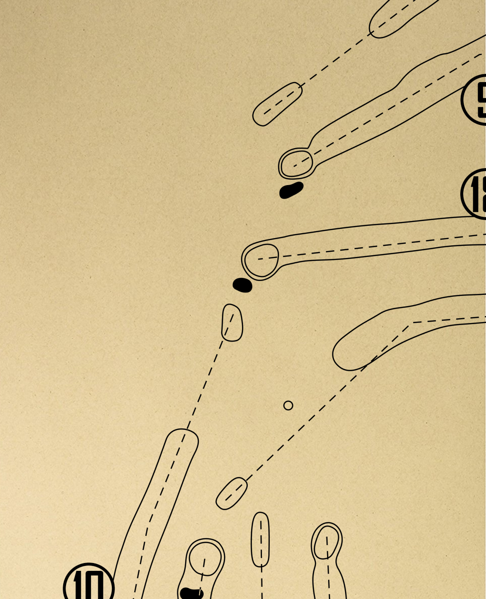 White Pines Golf Club East Course Outline (Print)