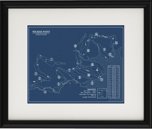 Wicker Point Golf Club Blueprint (Print)