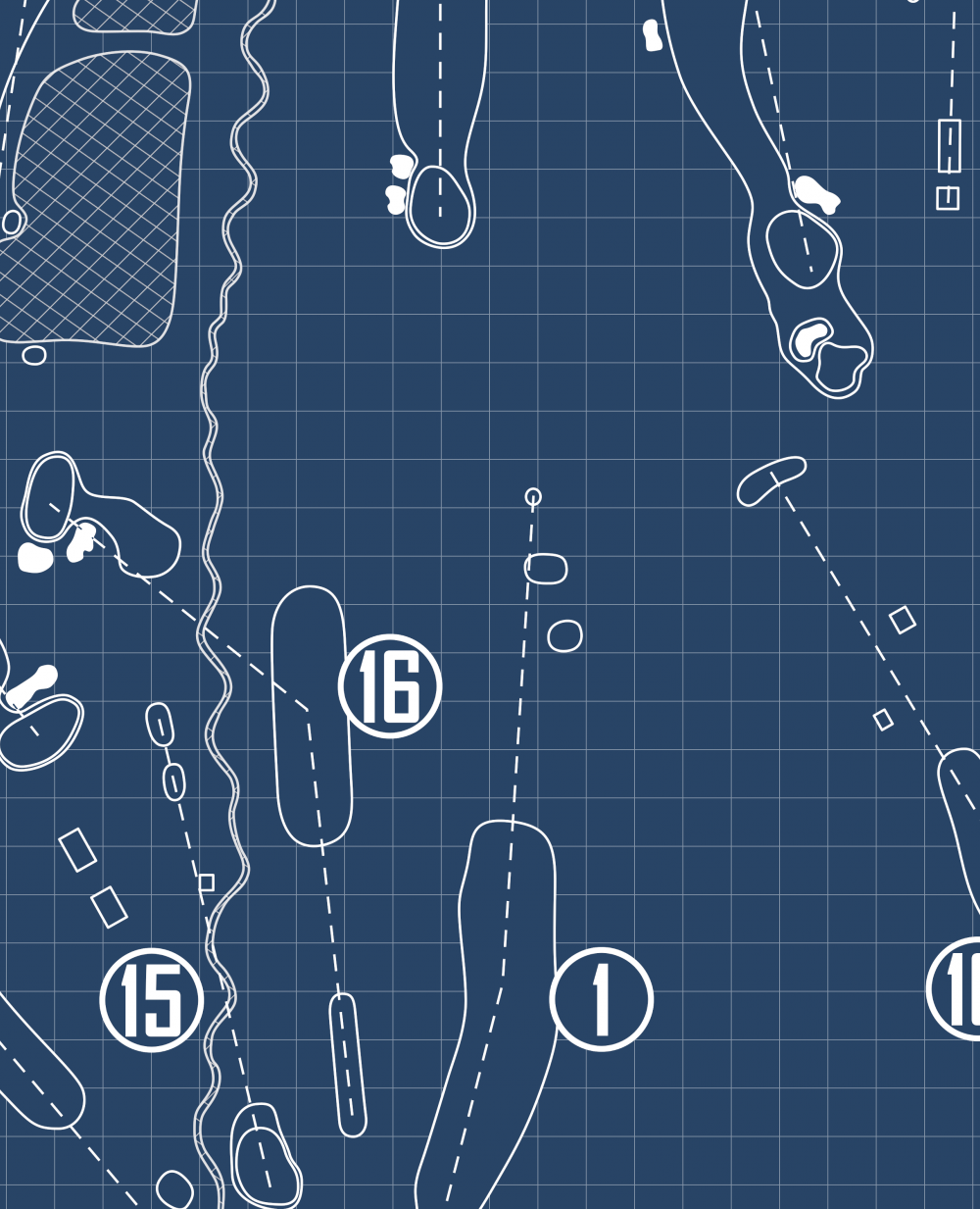 Winters Run Golf Club Blueprint (Print)
