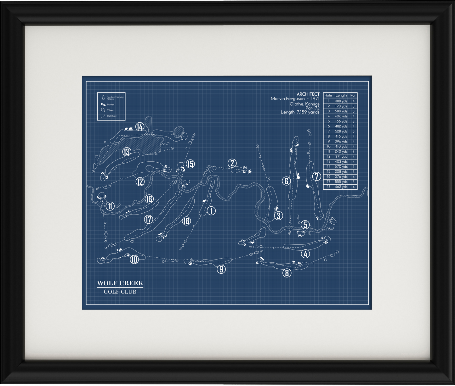 Wolf Creek Golf Club Blueprint (Print)