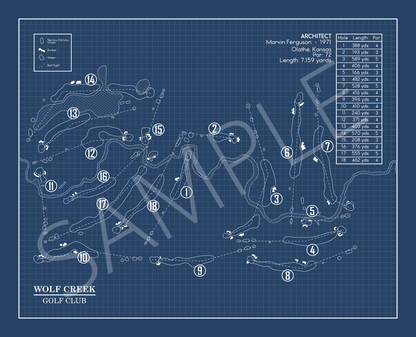 Wolf Creek Golf Club Blueprint (Print)