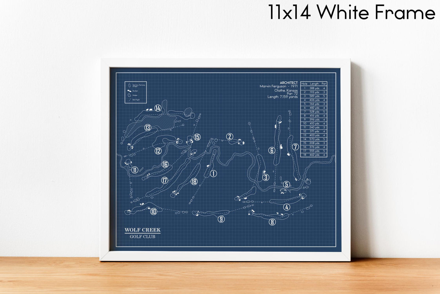 Wolf Creek Golf Club Blueprint (Print)