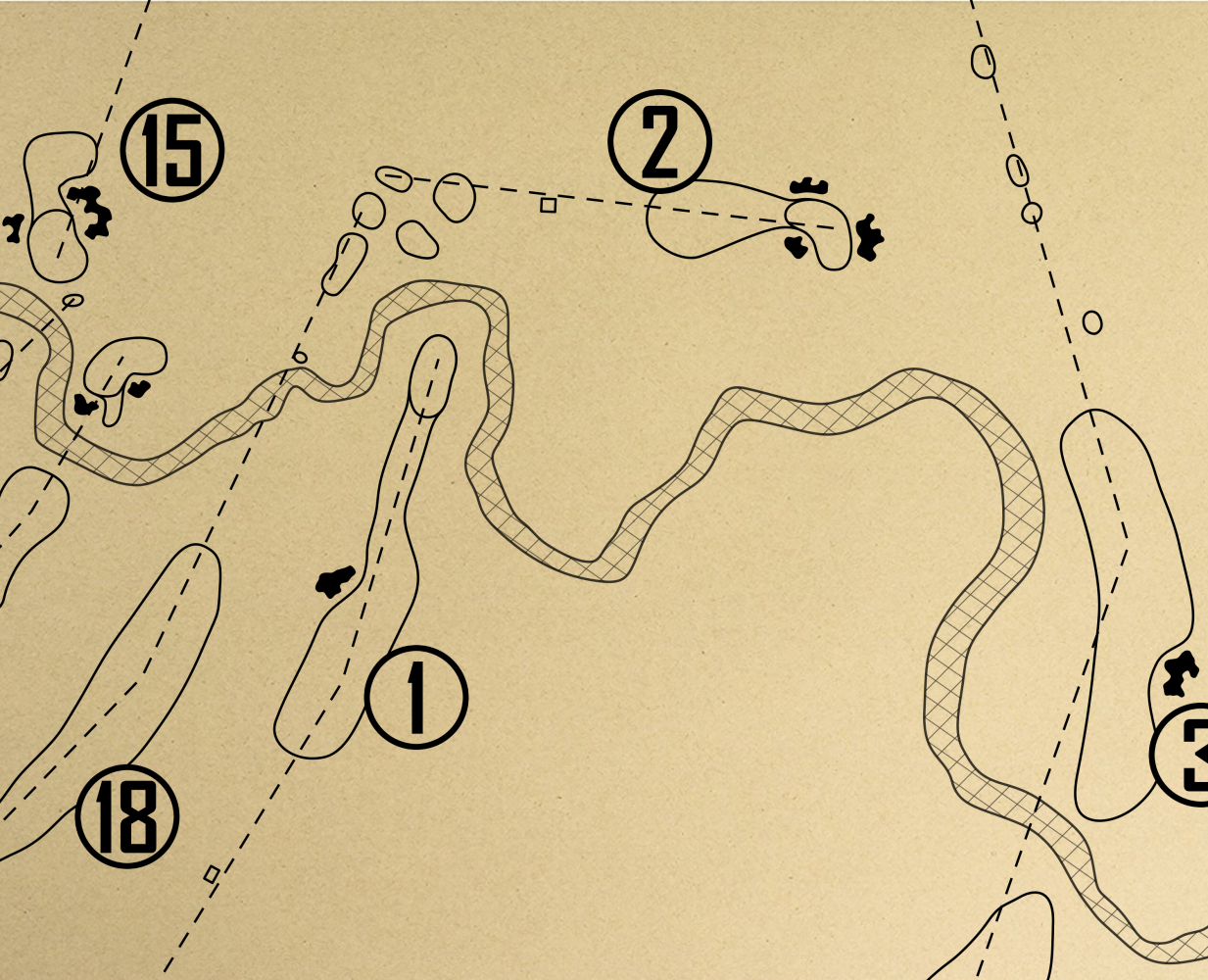 Wolf Creek Golf Club Outline (Print)