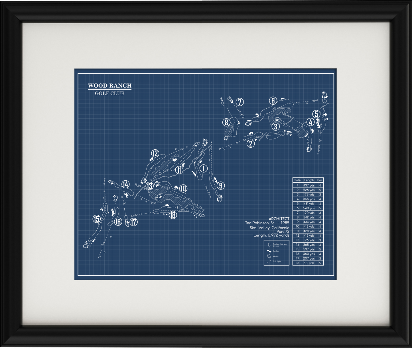 Wood Ranch Golf Club Blueprint (Print)