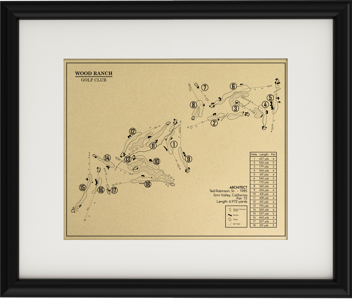 Wood Ranch Golf Club Outline (Print)