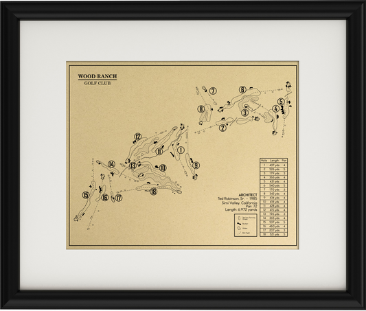 Wood Ranch Golf Club Outline (Print)