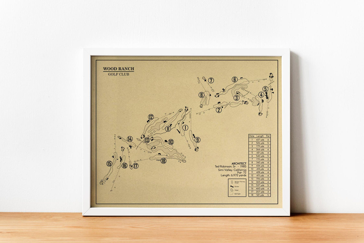 Wood Ranch Golf Club Outline (Print)