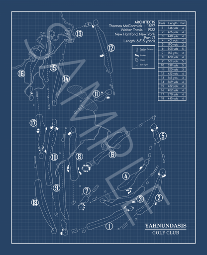 Yahnundasis Golf Club Blueprint (Print)