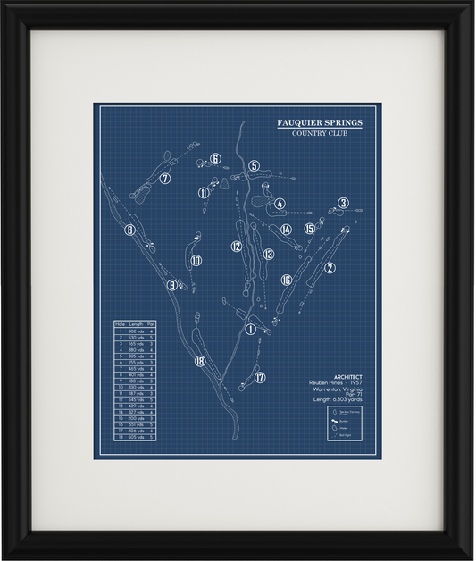 Fauquier Springs Country Club Blueprint (Print)