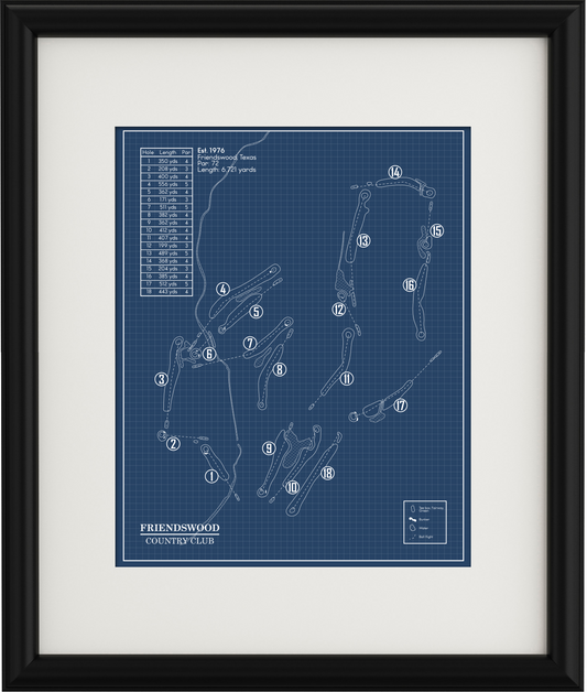 Friendswood Country Club Blueprint (Print)