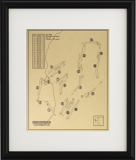 Friendswood Country Club Outline (Print)