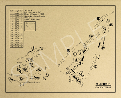 Miacomet Golf Course Outline (Print)