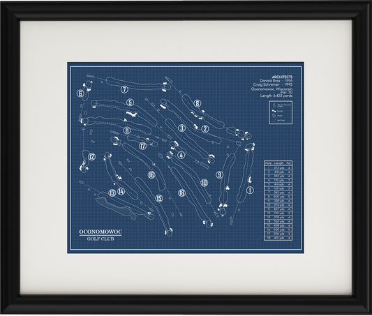 Oconomowoc Golf Club Blueprint (Print)