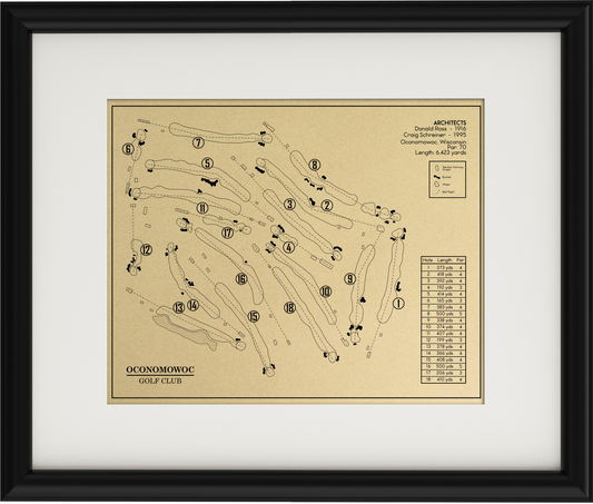 Oconomowoc Golf Club Outline (Print)