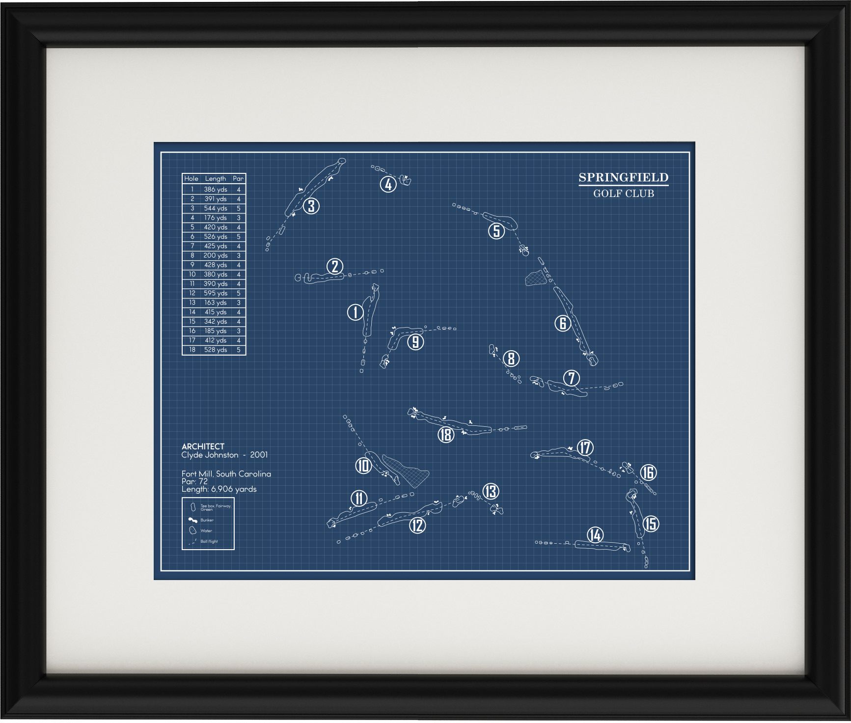 Springfield Golf Club Blueprint (Print) – GolfBlueprints
