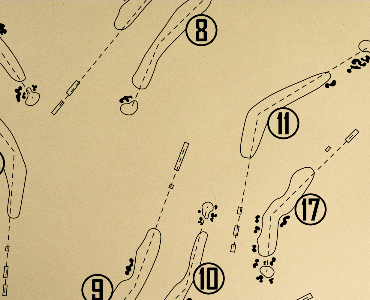 Spyglass Hill Golf Course Outline (Print)