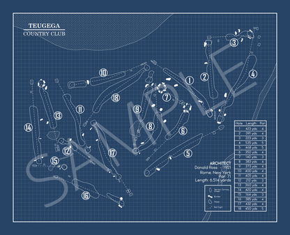 Teugega Country Club Blueprint (Print)