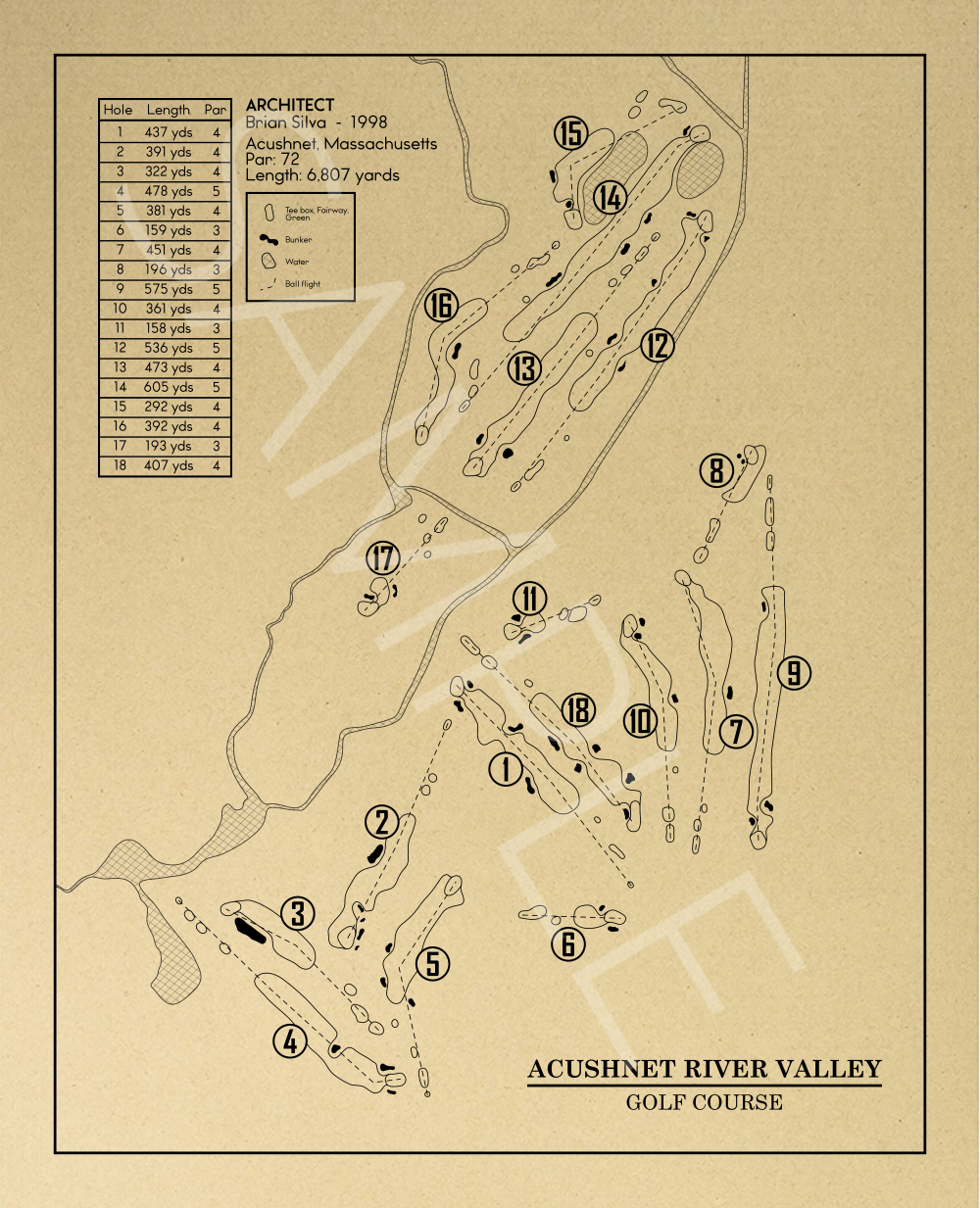 Acushnet River Valley Outline (Print)
