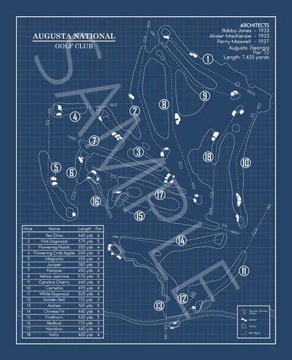 Augusta Blueprint (Print)