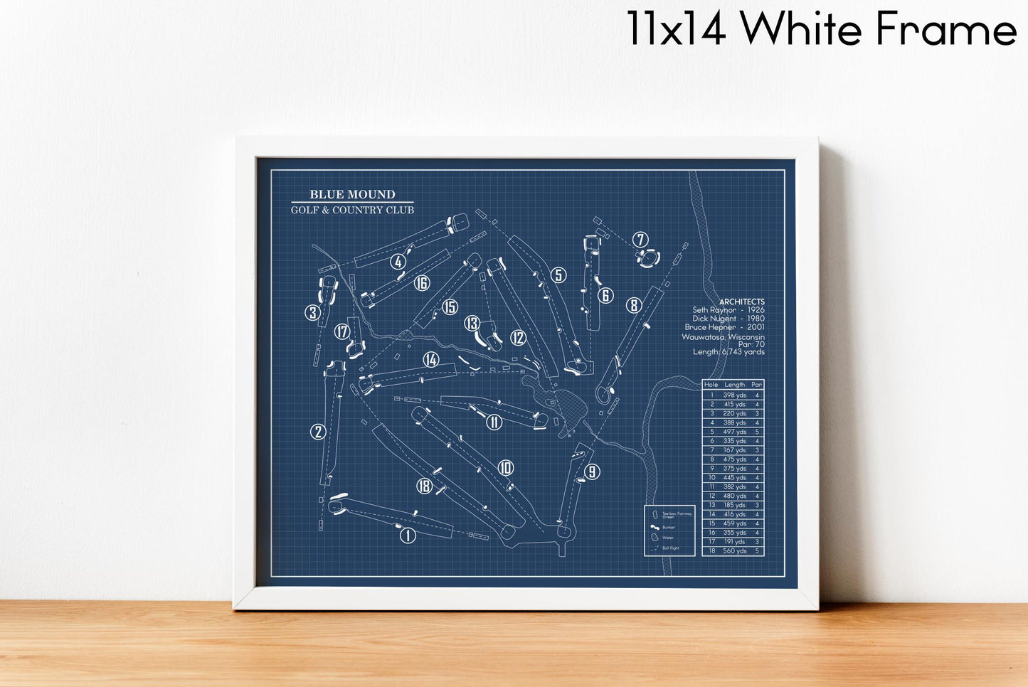 Blue Mound Golf & Country Club Blueprint (Print)